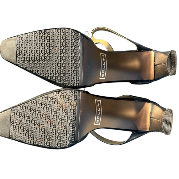 Women’s black square toe, white frontal bowtie heels by Bellini size 10 - Picture 3 of 5